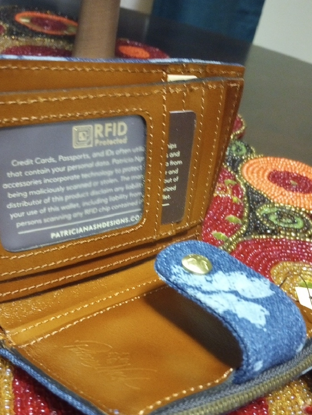 Patricia Nash Denim RFID Wallet - Picture 10 of 16